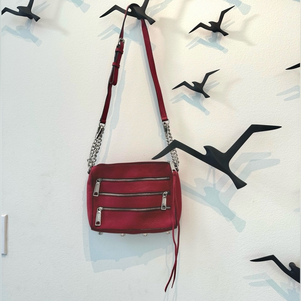 Rebecca Minkoff red adjustable Crossbody purse